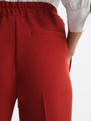 Reiss Red Hailey Tapered Pull On Trousers - Image 6 of 7