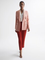 Reiss Red Hailey Tapered Pull On Trousers - Image 7 of 7