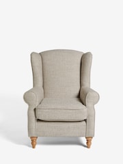 Chunky Weave Mid Natural Sherlock Highback Armchair - Image 6 of 9