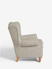 Chunky Weave Mid Natural Sherlock Highback Armchair - Image 7 of 9