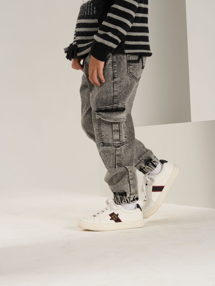Angel & Rocket Grey Nile Washed 100% Cotton Jogger Jeans - Image 2 of 7