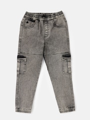 Angel & Rocket Grey Nile Washed 100% Cotton Jogger Jeans - Image 5 of 7