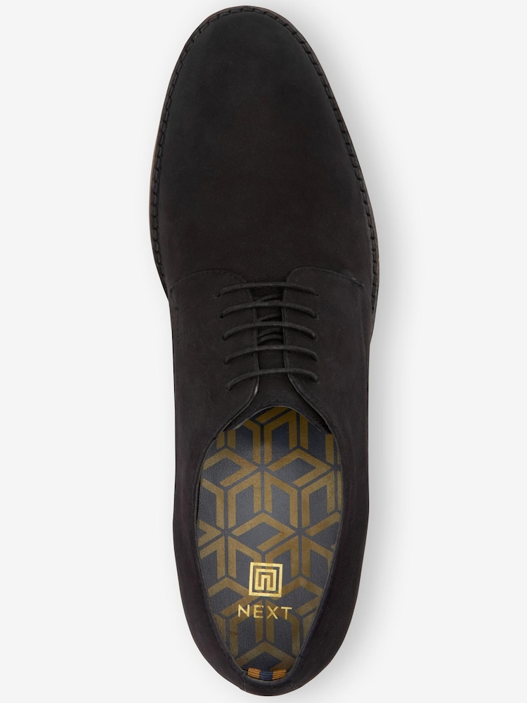 Black Leather Derby Shoes - Image 3 of 5