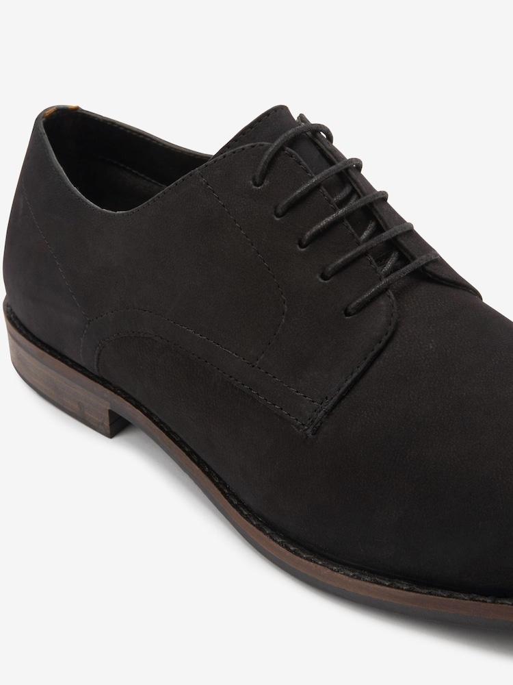 Black Leather Derby Shoes - Image 4 of 5