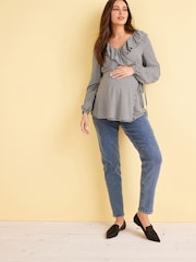 Mittelblau - Mom Fit-Jeans, Umstandsmode - Bild 1 von 6