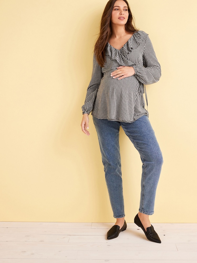 Mittelblau - Mom Fit-Jeans, Umstandsmode - Bild 1 von 6