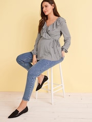 Mittelblau - Mom Fit-Jeans, Umstandsmode - Bild 2 von 6