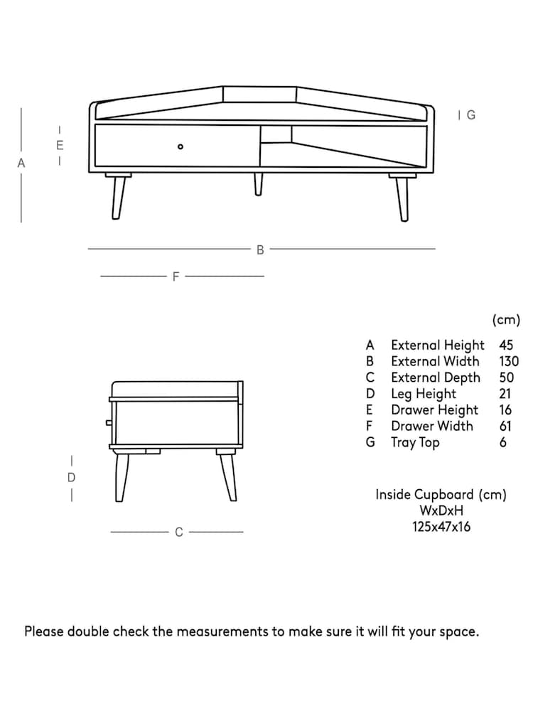 Swoon Light Brown Fresco TV Unit - Image 6 of 6