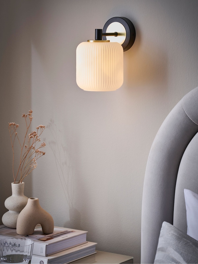 White/Black Ryker Wall Light - Also Suitable for Use in Bathrooms - Image 1 of 5