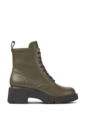 Camper Women Green Lace-Up Booties - Image 2 of 4