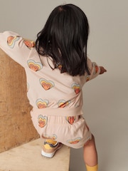 Roza s srčki - Komplet puloverjev in kratkih hlač (3mths-7yrs) - Slika 3 iz 6