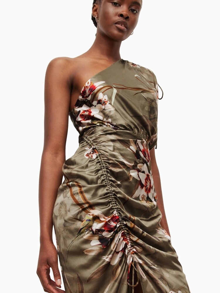 AllSaints Laura Green Dorda Dress - Image 4 of 6