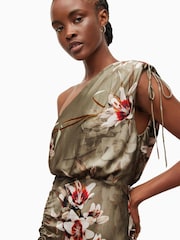 AllSaints Laura Green Dorda Dress - Image 5 of 6