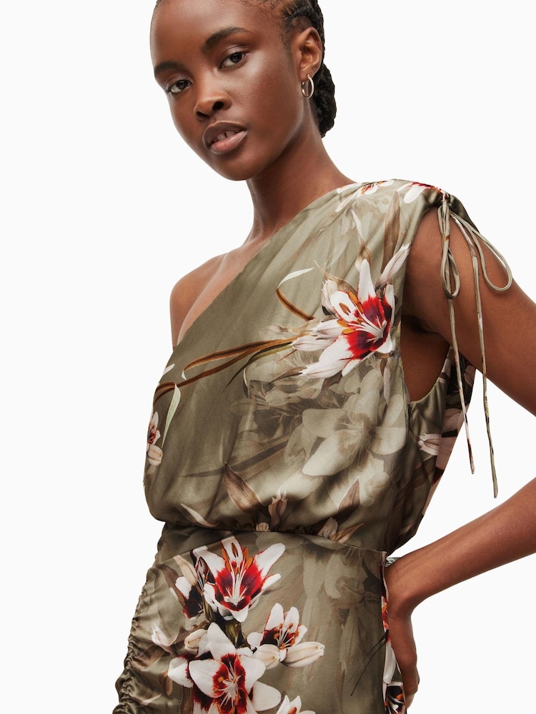 AllSaints Laura Green Dorda Dress - Image 5 of 6