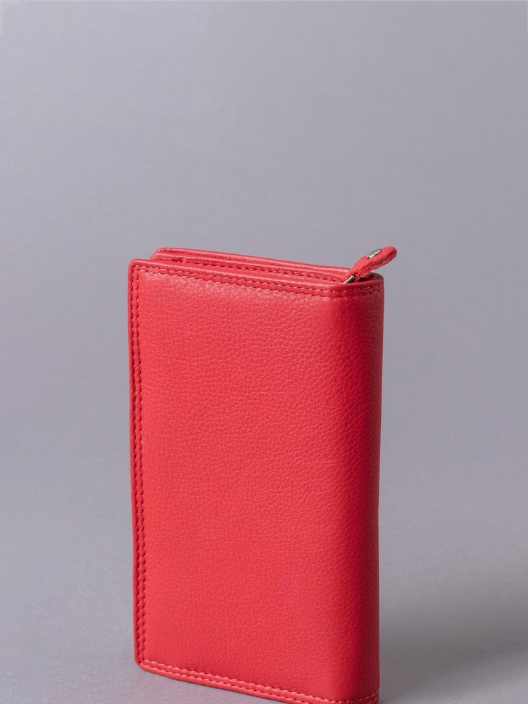 Lakeland Leather Red Medium Tab Purse - Image 2 of 5