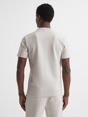 Reiss Off White Bradley R Short Sleeve Logo Jersey T-Shirt - Image 5 of 5