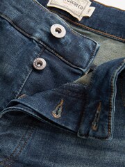 Dark Blue Slim Stretch Denim Shorts - Image 3 of 5