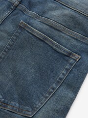 Dark Blue Slim Stretch Denim Shorts - Image 4 of 5