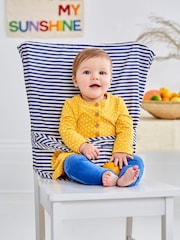 JoJo Maman Bébé Navy Stripe Pack-Away Pocket Highchair - Image 1 of 2
