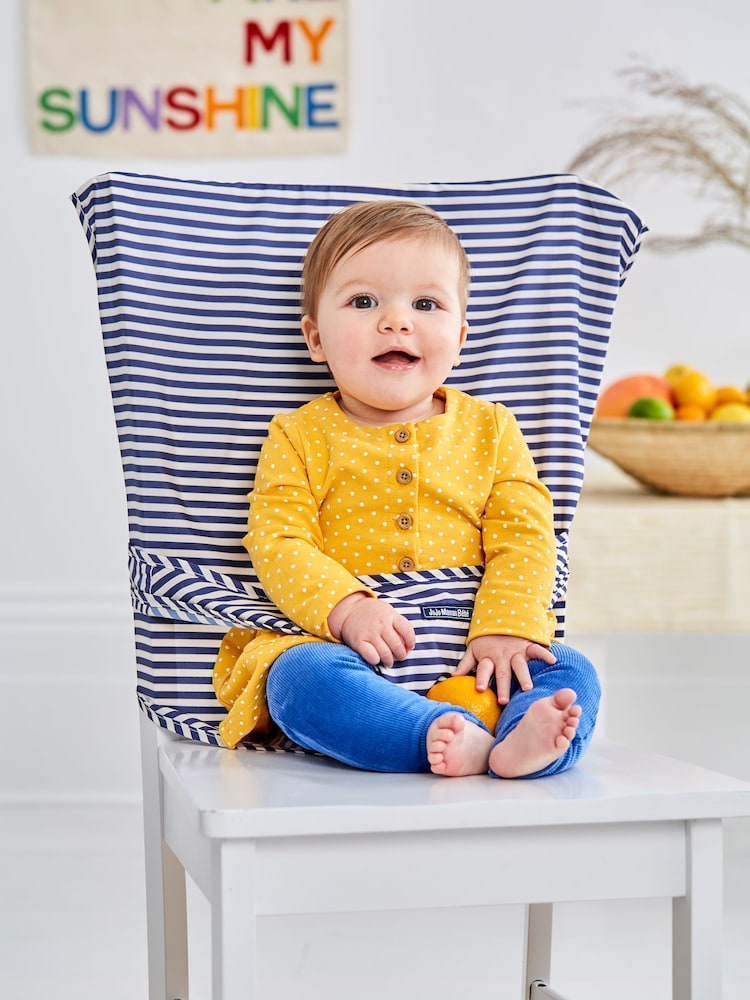 JoJo Maman Bébé Navy Stripe Pack-Away Pocket Highchair - Image 1 of 2