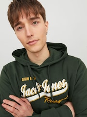 JACK & JONES Green Long Sleeve Logo Hoodie - Image 3 of 5