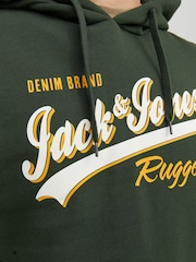 JACK & JONES Green Long Sleeve Logo Hoodie - Image 4 of 5