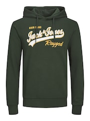 JACK & JONES Green Long Sleeve Logo Hoodie - Image 5 of 5
