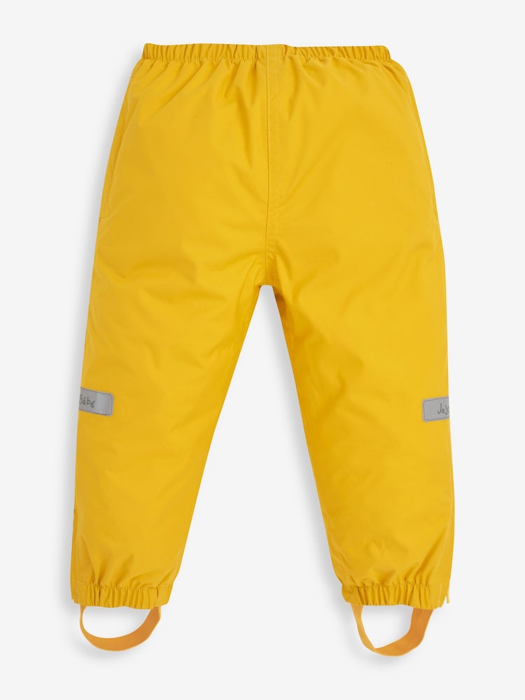 JoJo Maman Bébé Mustard Yellow Pack-Away Waterproof Trousers - Image 1 of 4