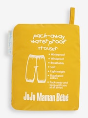 JoJo Maman Bébé Mustard Yellow Pack-Away Waterproof Trousers - Image 2 of 4