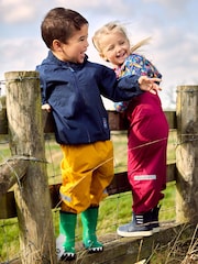 JoJo Maman Bébé Mustard Yellow Pack-Away Waterproof Trousers - Image 3 of 4