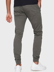 Threadbare Green Slim Fit Cuffed Casual Trousers With Stretch - Image 2 of 4