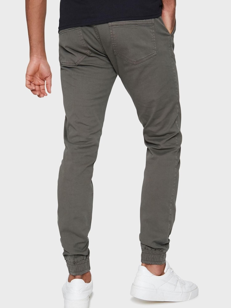 Threadbare Green Slim Fit Cuffed Casual Trousers With Stretch - Image 2 of 4