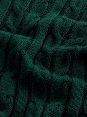 Green Regular Cable Crew Neck Jumper - Image 9 of 9