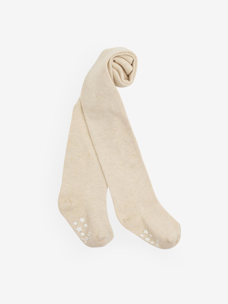 JoJo Maman Bébé Natural Cotton Rich Plain Tights - Image 1 of 1