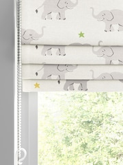 Cath Kidston Cream Kids Elephants Made To Measure Roman 100% Cotton Blinds - Image 2 of 6