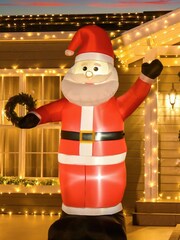 Homcom Red Outdoor 8ft Inflatable Santa Decoration - Image 1 of 5