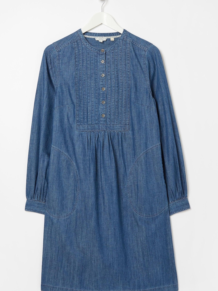 FatFace Blue Liss Denim Dress - Image 4 of 4 FatFace Blue Liss Denim Dress - Image 4 of 4