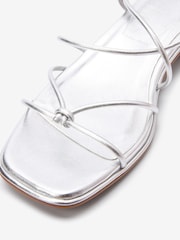 Silver Forever Comfort Knot Detail Ankle Strap Sandals - Image 7 of 7