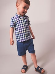 Navy Gingham Check Shirt (3mths-7yrs) - Image 2 of 4