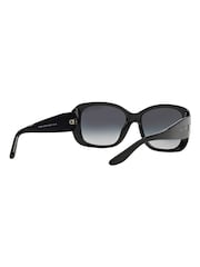 Ralph Lauren Black Oval Oversized Sunglasses - Image 5 of 9