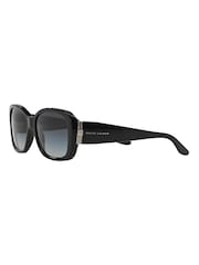 Ralph Lauren Black Oval Oversized Sunglasses - Image 8 of 9