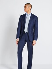 MOSS x Cerutti Blue Tailored Fit Twill Suit Jacket - Image 4 of 7
