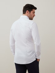White Skinny Fit Easy Care Single Cuff Oxford Shirt - Image 5 of 9