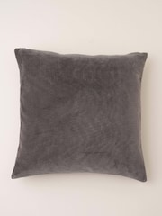 Truly Charcoal Grey Velvet Square Cushion - Image 1 of 5