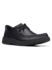 Clarks Black Multi Fit Leather Branch Low Shoes - Image 3 of 7