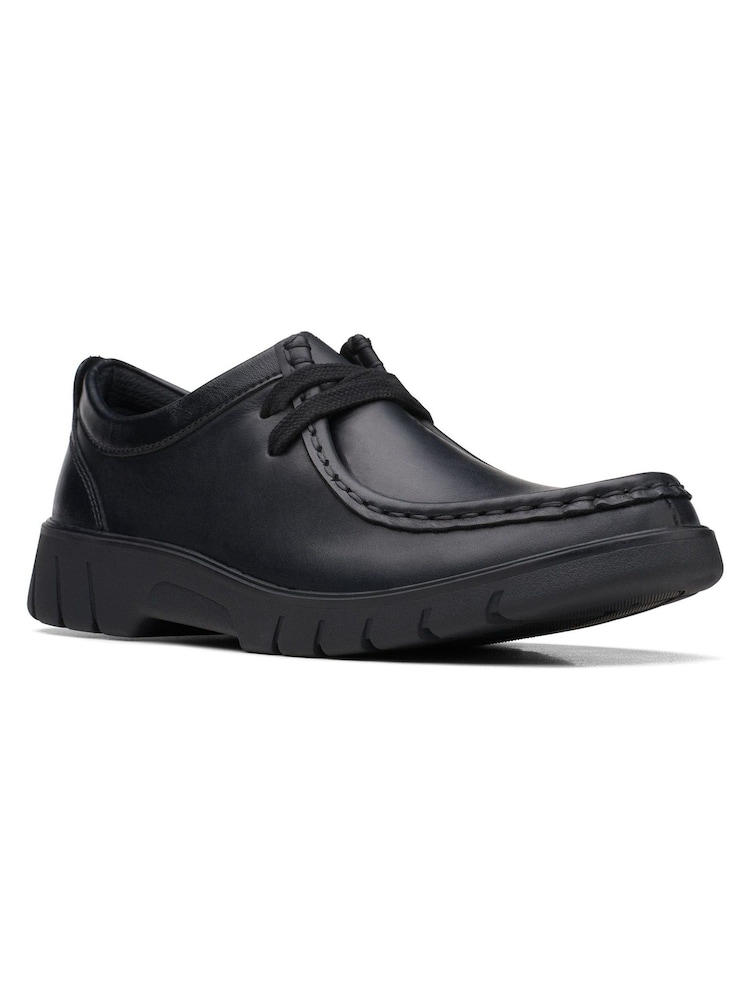 Clarks Black Multi Fit Leather Branch Low Shoes - Image 3 of 7
