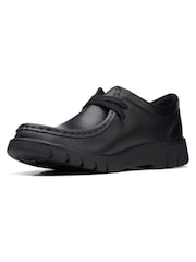 Clarks Black Multi Fit Leather Branch Low Shoes - Image 4 of 7