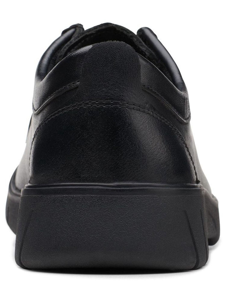 Clarks Black Multi Fit Leather Branch Low Shoes - Image 6 of 7