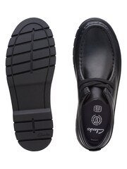 Clarks Black Multi Fit Leather Branch Low Shoes - Image 7 of 7