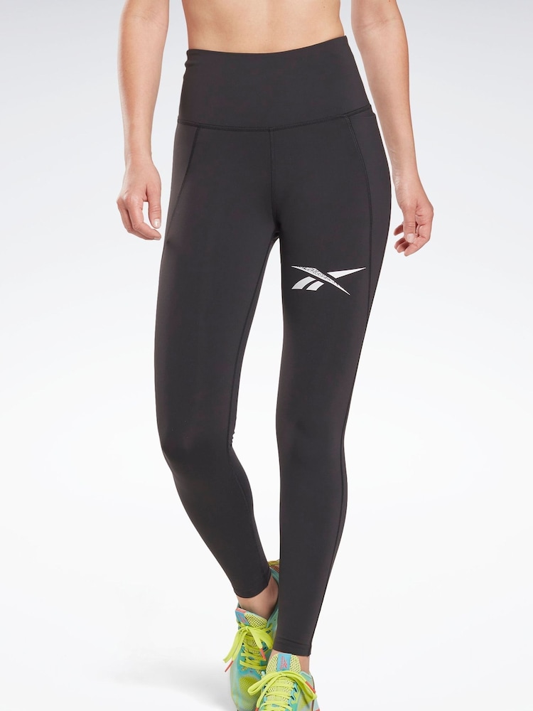 Reebok Black Lux Vector Leggings - Image 1 of 4